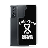 Depression Awareness I Wear Green Samsung Phone Case - The Awareness Store