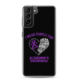 Alzheimer's Awareness I Wear Purple Samsung Phone Case