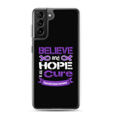 Pancreatic Cancer Awareness Believe & Hope for a Cure Samsung Phone Case