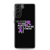 Cystic Fibrosis Awareness Faith, Hope, Courage Samsung Phone Case