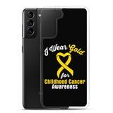 Childhood Cancer Awareness I Wear Gold Samsung Phone Case