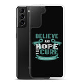 Ovarian Cancer Awareness Believe & Hope for a Cure Samsung Phone Case - The Awareness Store