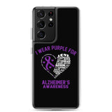 Alzheimer's Awareness I Wear Purple Samsung Phone Case