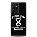 Childhood Cancer Awareness I Wear Gold Samsung Phone Case