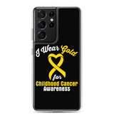 Childhood Cancer Awareness I Wear Gold Samsung Phone Case