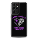Cystic Fibrosis Awareness I Wear Purple Samsung Phone Case - The Awareness Store