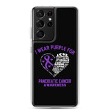 Pancreatic Cancer Awareness I Wear Purple Samsung Phone Case