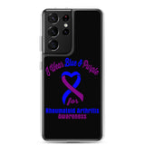 Rheumatoid Arthritis Awareness I Wear Blue & Purple Samsung Phone Case - The Awareness Store