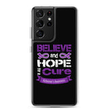 Alzheimer's Awareness Believe & Hope for a Cure Samsung Phone Case - The Awareness Store