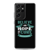 Ovarian Cancer Awareness Believe & Hope for a Cure Samsung Phone Case - The Awareness Store