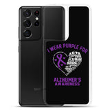 Alzheimer's Awareness I Wear Purple Samsung Phone Case