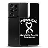 Childhood Cancer Awareness I Wear Gold Samsung Phone Case