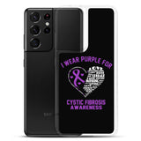 Cystic Fibrosis Awareness I Wear Purple Samsung Phone Case - The Awareness Store
