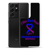 Rheumatoid Arthritis Awareness I Wear Blue & Purple Samsung Phone Case - The Awareness Store