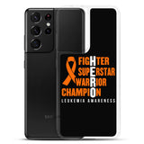 Leukemia Awareness Fighter, Superstar, Warrior, Champion, Hero Samsung Phone Case