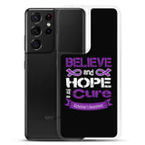 Alzheimer's Awareness Believe & Hope for a Cure Samsung Phone Case - The Awareness Store