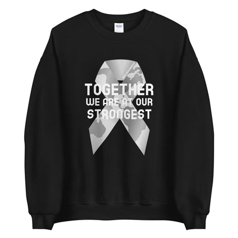 Brain Cancer Awareness Together We Are at Our Strongest Sweater - The Awareness Store