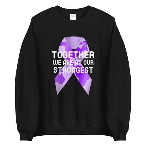 Fibromyalgia Awareness Together We Are at Our Strongest Sweater - The Awareness Store
