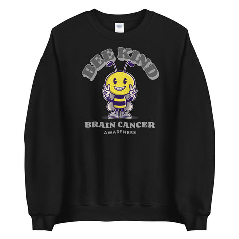 Brain Cancer Awareness Bee Kind Sweater - The Awareness Store