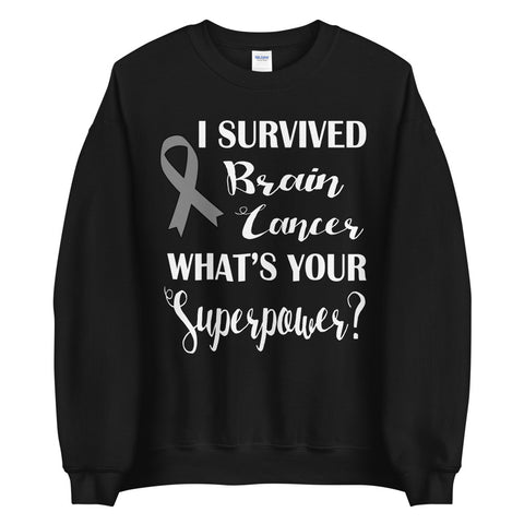 Brain Cancer Awareness I Survived, What's Your Superpower? Sweater