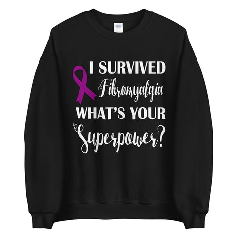 Fibromyalgia Awareness I Survived, What's Your Superpower? Sweater - The Awareness Store