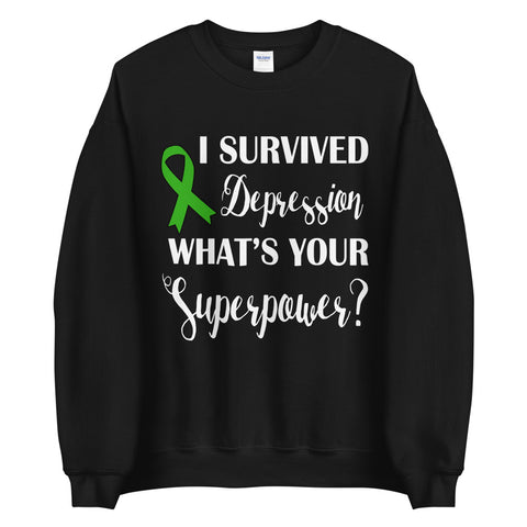 Depression Awareness I Survived, What's Your Superpower? Sweater - The Awareness Store