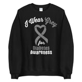 Diabetes Awareness I Wear Grey Sweater