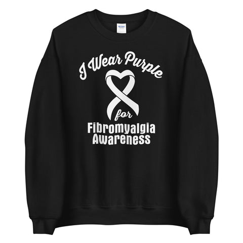 Fibromyalgia Awareness I Wear Purple Sweater - The Awareness Store