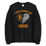 Leukemia Awareness I Wear Orange Sweater