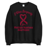 Multiple Myeloma Awareness I Wear Burgundy Sweater
