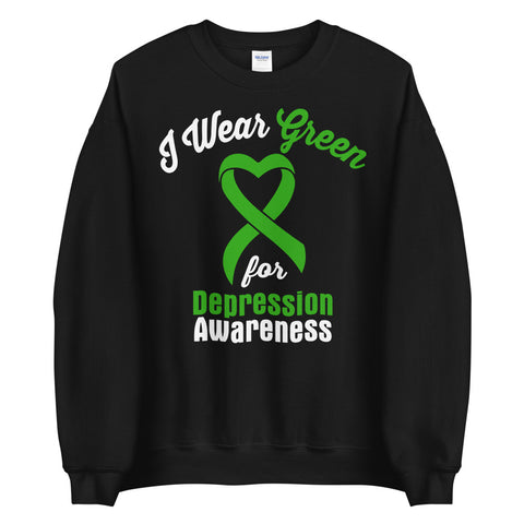 Depression Awareness I Wear Green Sweater - The Awareness Store