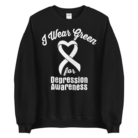Depression Awareness I Wear Green Sweater - The Awareness Store