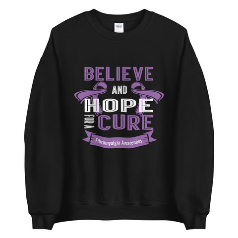 Fibromyalgia Awareness Believe & Hope for a Cure Sweater - The Awareness Store