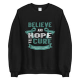 Ovarian Cancer Awareness Believe & Hope for a Cure Sweater - The Awareness Store