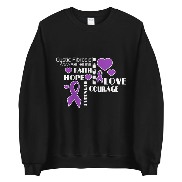 Cystic Fibrosis Awareness Faith, Hope, Courage Sweater