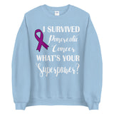 Pancreatic Cancer Awareness I Survived, What's Your Superpower? Sweater - The Awareness Store