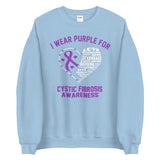 Cystic Fibrosis Awareness I Wear Purple Sweater