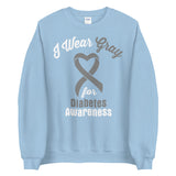 Diabetes Awareness I Wear Gray Sweater