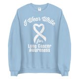 Lung Cancer Awareness I Wear White Sweater