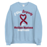 Multiple Myeloma Awareness I Wear Burgundy Sweater