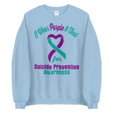 Suicide Awareness I Wear Purple & Teal Sweater