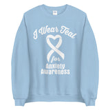 Anxiety Awareness I Wear Teal Sweater