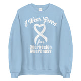 Depression Awareness I Wear Green Sweater - The Awareness Store