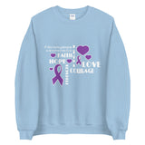 Fibromyalgia Awareness Faith, Hope, Courage Sweater