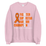 Leukemia Awareness Fighter, Superstar, Warrior, Champion, Hero Sweater