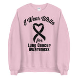 Lung Cancer Awareness I Wear White Sweater