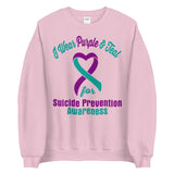 Suicide Awareness I Wear Purple & Teal Sweater