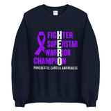 Pancreatic Cancer Awareness Fighter, Superstar, Warrior, Champion, Hero Sweater