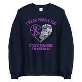 Cystic Fibrosis Awareness I Wear Purple Sweater