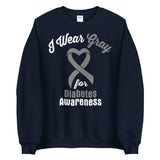 Diabetes Awareness I Wear Gray Sweater - The Awareness Store
